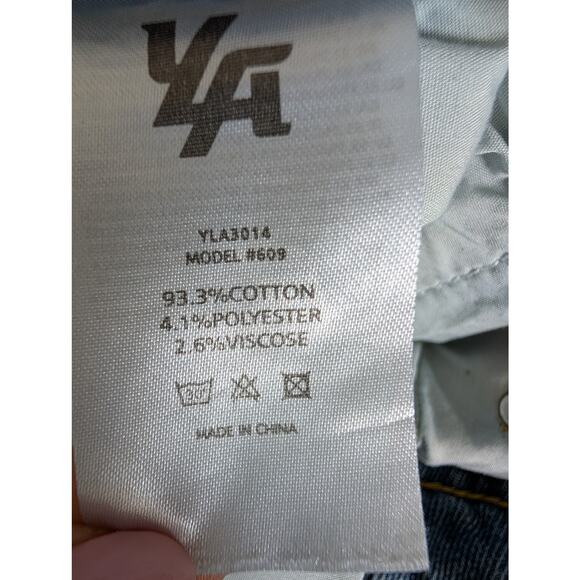 Youngla 609 Jeans Men Size 30Rx29* Baggy Laid Back Straight Leg Light Blue Wash - Picture 5 of 10